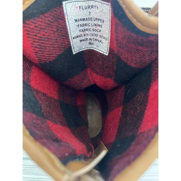 Madden Girl Women’s Size 7 Flurry Tan Black Waterproof Flannel Lined Duck Boots - Picture 11 of 13